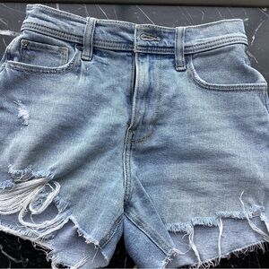 Distressed Denim Shorts-Hollister 0